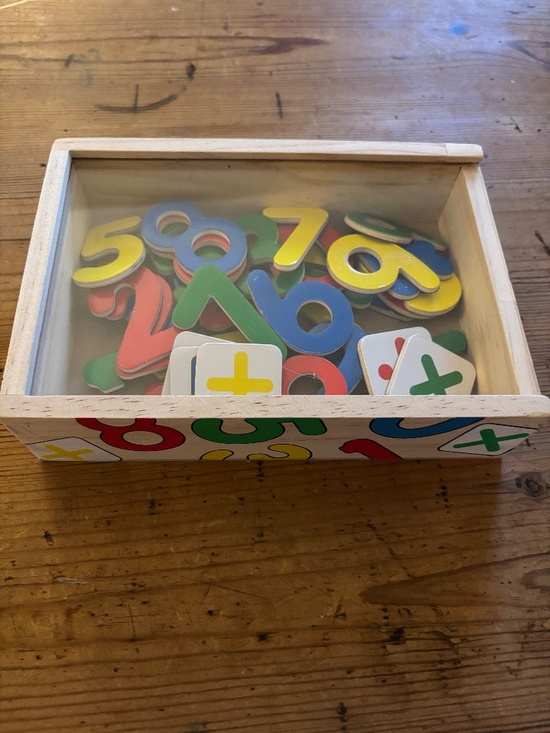 Like New, Melissa & Doug, Magnetic Wooden Numbers, 37 pieces, (3-5 years) - Picture 1 of 7